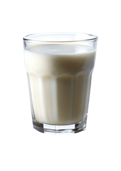 Glass of fresh milk for breakfast or cooking, transparent file png