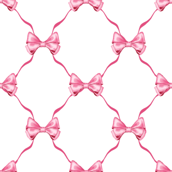 ribbon pink bows seamless pattern png