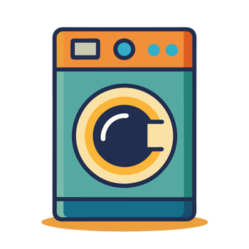 retro washing machine cutouts png