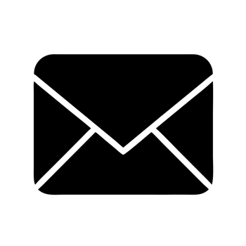 simple envelope icon cutouts black png