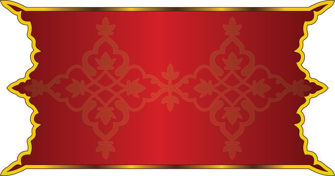 Islamic Title Frame Luxury Label Banner, vector