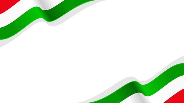 wavy hungary flag frame background with copy space for text. hungary national day vector