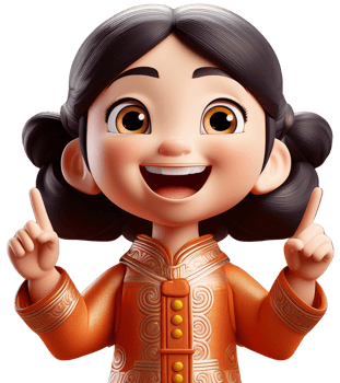 A girl in tranditional costume isolate on transparent background. png
