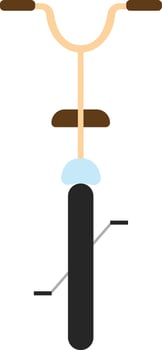 Plain bicycle front view vector