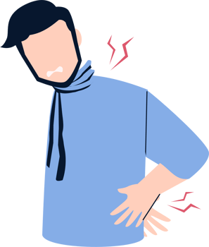 Man having backache monkeypox symptoms png