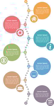 Timeline infographics design template vector