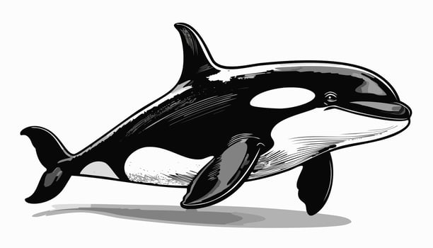 Orca Whale Fish Animal vector