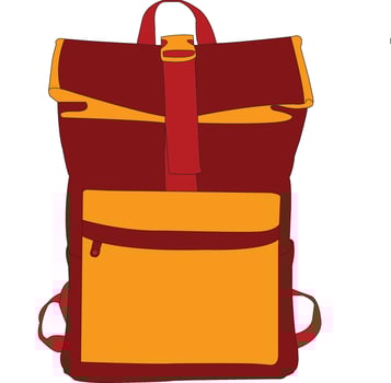 Backpack Isolated, Backpacker, Backpack Icon, School Backpack line icon, line icon isolated Backpack vector