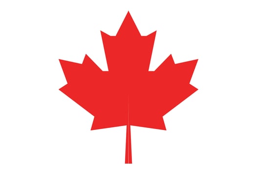 Canada maple leaf national official flag symbol vector