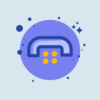 Dial flat illustration. Call signs illustration. vector