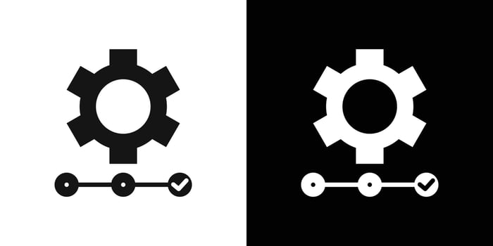 Supply chain icon Flat fill set collection vector