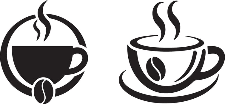 A coffee cup logo design on transparent background vector