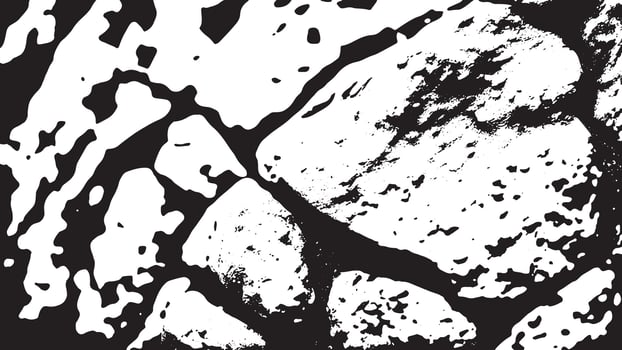 Chalky Black Distress Texture on a Crisp White Background for High-Resolution Design vector