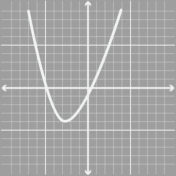 Curve shape line on dark gray color graph paper of x and y axis lines for education illustration vector