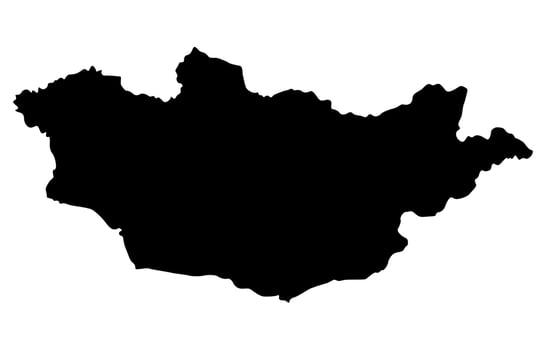 Mongolia Silhouette of a Australia Country land Map vector