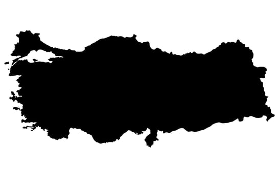 Turkish Silhouette of a Australia Country land Map vector
