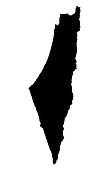 Palestine Silhouette of a Australia Country land Map vector