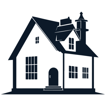 Artistic Silhouette Design of Suburban Home png