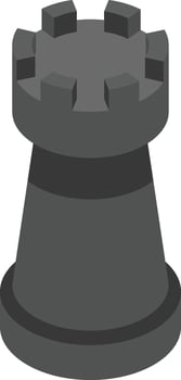 Black Rook Chess Illustration vector