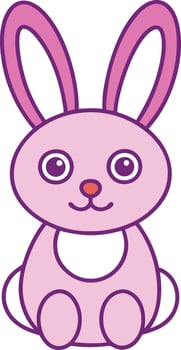 Charming Easter bunny illustration in cartoon, clipart, and line art styles for printables vector
