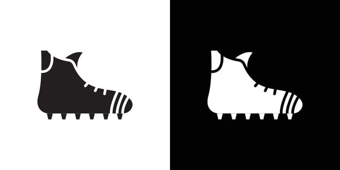 football soccer shoes icon Black line art logo set vector