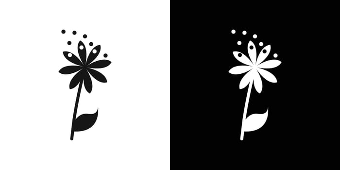 Pollen icon Black line art logo set vector