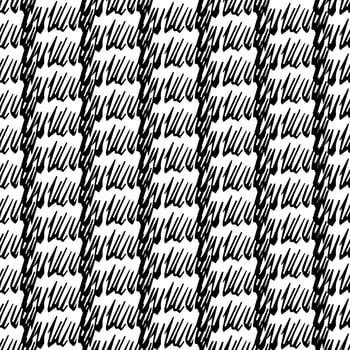 Seamless pattern with black pencil brushstrokes vector