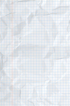 White clean crumpled checkered paper vector