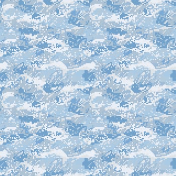Military style camouflage pixel pattern. Abstract army texture for hunting and outdoor use. vector