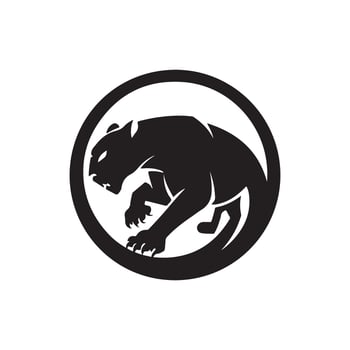 panther modern logo design style vector