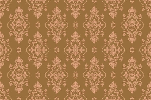 Motifs African boho paisley diamond Ikat pattern embroidery damask. Ethnic ikat floral.Ethnic Indian Pattern on mustard yellow background. vector