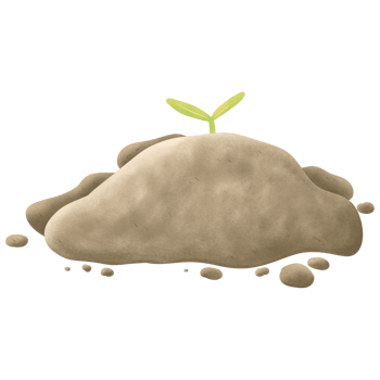 Soil and trees, seedlings, soil for planting trees, Illustration of garden, hand drawing png