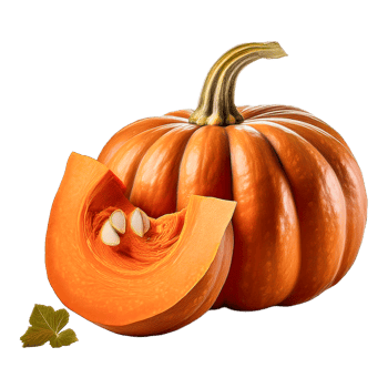 one full and one half pumpkin png