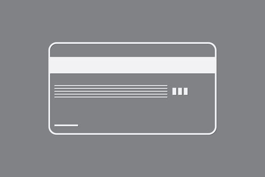 Cool debit card for online transaction vector