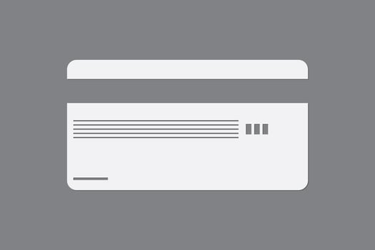 Cool debit card logo illustration for online transaction in business on dark background vector