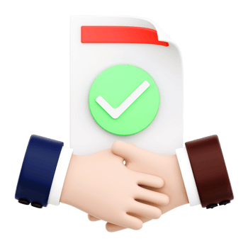 3D Render Business Deal for Business Icon. Transparent Background png