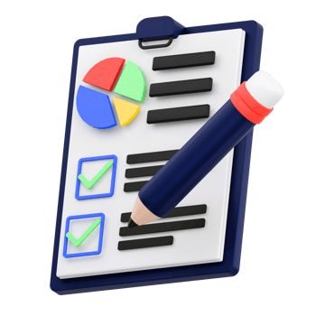 3D Render Business Task for Business Icon. Transparent Background png