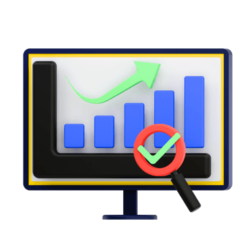 3D Render Business Growth for Business Icon. Transparent Background png