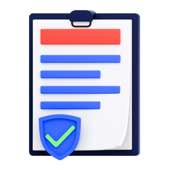 3D Render Business Policy for Business Icon. Transparent Background png