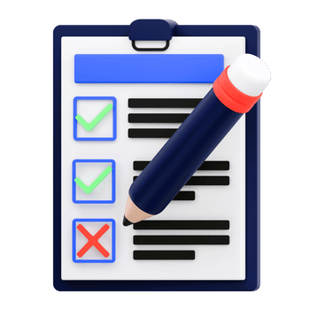 3D Render Business Schedule for Business Icon. Transparent Background png