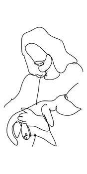 Jesus And Cat vector