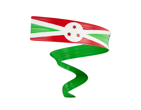3d Flag Of Burundi 3d Shiny Waving Flag Ribbon, 3d illustration png