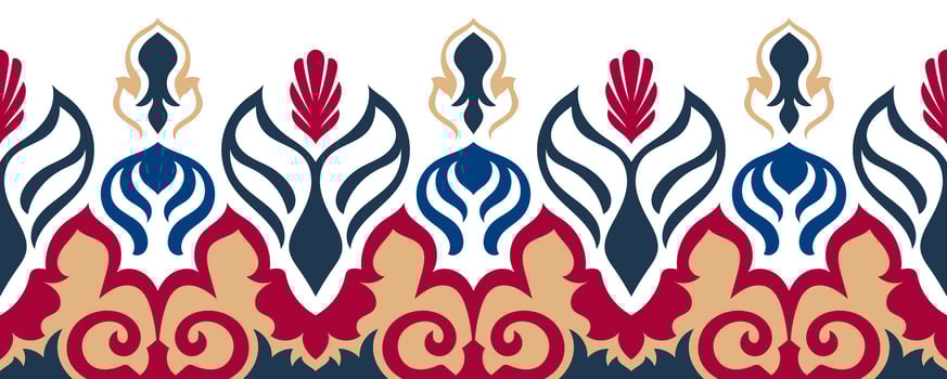 abstract pattern of flower rolls ethnic tribal lines Seamless for making clothes, decorating clothes, wallpaper. vector
