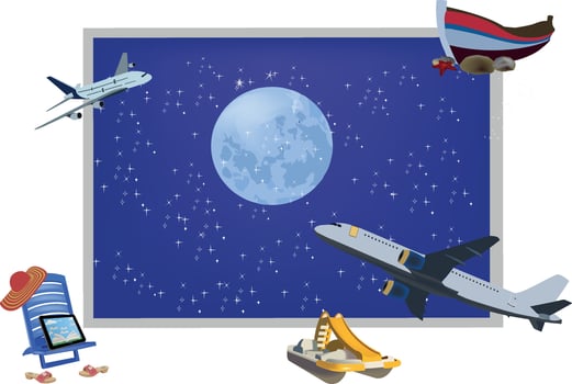 sea vacation international travel travel agency vector