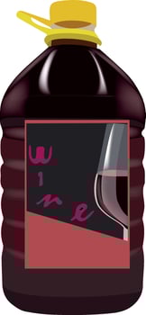 five-litre bottle containing red wine-five-litre bottle containing red wine- vector