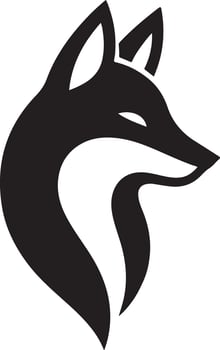 image of a fox head on white background vector