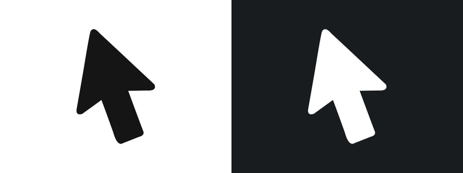 Cursor icon linear graphics set in black vector