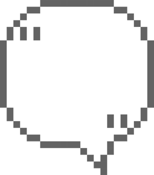 8bit retro game pixel speech bubble balloon with quotation marks, icon sticker memo keyword planner text box banner png