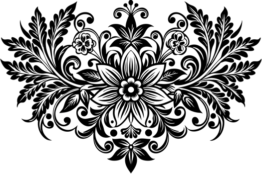 ornament romantic black cutouts png
