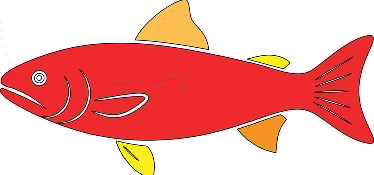 Red fish clip art vector
